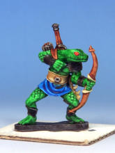 Hunter. The bow and sword hilt are in Hardened Leather, the quiver is Zealot Yellow, kilt is Magic Blue and the armour all Grim Black.