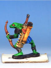 Hunter. The bow and sword hilt are in Hardened Leather, the quiver is Zealot Yellow, kilt is Magic Blue and the armour all Grim Black.