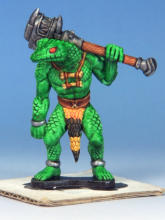 Savage. Zealot Yellow snakeskin loincloth overlaid with Grim Black stripe, Pallid Bone bones, Hardened Leather mace haft, mace head Polished Silver then Gravelord Grey on top. 