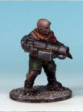 Standard all Automaton builds. I applied fine sand with PVA glue, letting it harden before painting it with Warpaints Fanatic: Matt White. Once the white had dried, I followed up with a coat of Gravelord Grey to bring out the texture and depth.