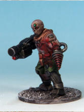 Standard all Automaton builds. I applied fine sand with PVA glue, letting it harden before painting it with Warpaints Fanatic: Matt White. Once the white had dried, I followed up with a coat of Gravelord Grey to bring out the texture and depth.