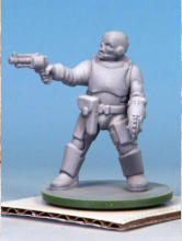Kit-bashed Automatons/Trooper builds. As the models were already primed grey, I went for a white zenithal undercoat applied from above over the grey. If you search on YouTube for zenithal undercoat you will see what it is. 
