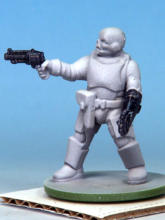 Kit-bashed Automatons/Trooper builds. The weapons and some bits and pieces, all painted in Enchanted Steel Speedpaint.
