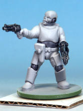 Kit-bashed Automatons/Trooper builds. The Enchanted Steel Speedpaint gave a deep, shadowed base, but the weapons needed a touch of wear. A flick of Warpaints Fanatic Metallic Mithril caught the edges, adding a subtle battle-forged gleam.