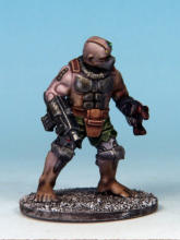 Standard all Automaton builds. I applied fine sand with PVA glue, letting it harden before painting it with Warpaints Fanatic: Matt White. Once the white had dried, I followed up with a coat of Gravelord Grey to bring out the texture and depth.