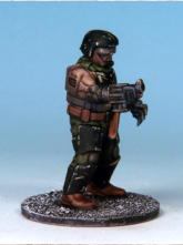 Kit-bashed Automatons/Trooper builds. I applied a tiny drop of gloss varnish to lenses and LEDs just to make them pop. 