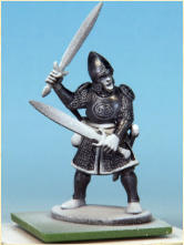The armour, chainmail, greaves, vambraces and helmets, all painted in Enchanted Steel Speedpaint.