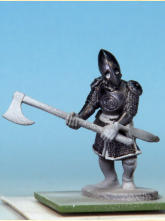The armour, chainmail, greaves, vambraces and helmets, all painted in Enchanted Steel Speedpaint.