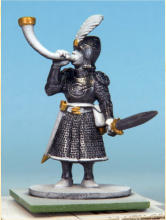 Weapons etc. painted in, I then lightly dry-brushed the armour with Warpaints Fanatic Metallic Mithril, using the same to add battle damage to both the armour and the swords.