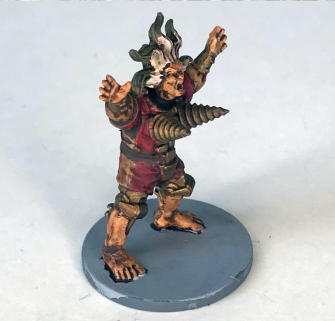 Peter Gray. Mad Donna, THUNDERCUBE!s No.1 best hugger! What a belter of a build, she could definitely have somebodys eye out! Nice use of a Frostgrave Wizards  head. 