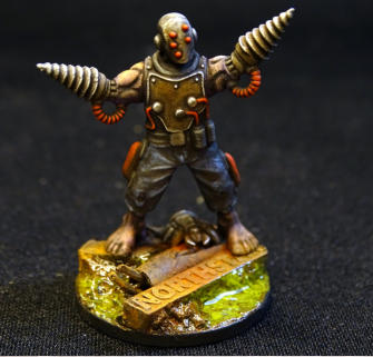 David Culham. Driller. The muted vermillion plays off the grey and skin tones with real finesse. Easily one of the best bases in the batch with a great Automite.