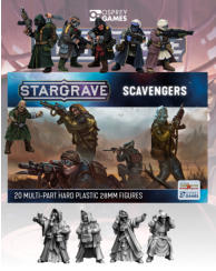 Get all the new Scavengers in one handy deal. One box set of plastic Scavengers and four metal Scavenger captains. All figures are 28mm sized and supplied unpainted. Plastic figures require assembling.
