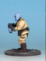 Sentry, Stargrave Crew. The most common weapon seen on the battlefield is the carbine. This includes blaster carbines, wave guns, razor-throwers, and numerous other types, but they all essentially perform the same purpose.