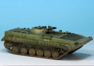 The BMP-1 is a Soviet amphibious tracked infantry fighting vehicle. BMP stands for Boyevaya Mashina Pekhoty 1 meaning "infantry fighting vehicle".The BMP-1 was the first mass-produced infantry fighting vehicle (IFV) of USSR