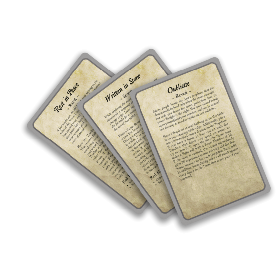 This expansion for Frostgrave consists of 40 Ulterior Motive cards, which add variety, depth, and new tactical challenges to wargames in the Frozen City. Each card presents the player with a specific task to accomplish and offers rewards if they succeed.