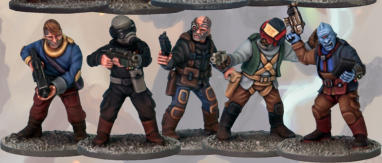 This boxed set offers enough parts to build 20 lightly equipped male characters for Stargrave, ideal for use in independent crews or as members of the pirate fleets hunting them down. While this kit includes a range of weaponry.
