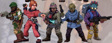 This boxed set offers enough parts to build 20 lightly equipped female characters for Stargrave, ideal for use in independent crews or as members of the pirate fleets hunting them down. While this kit includes a range of weaponry.