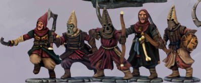  The Frostgrave Cultists box set contains enough parts to make 20 different figures. There are multiple heads, arms, weapons and accoutrements per frame, no two warbands will ever be the same.