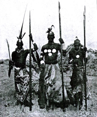 Chief Shimunungu and two of his men.