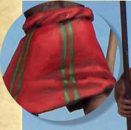 Insets showing the backs of the kilts in detail. 