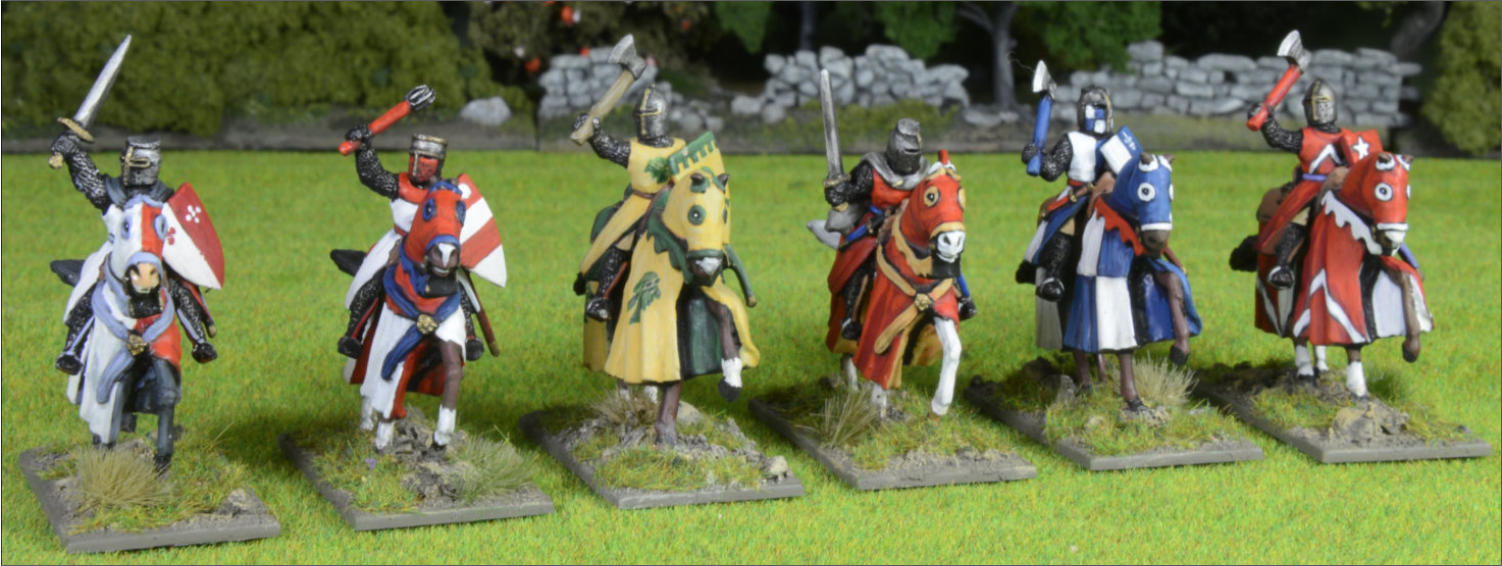 28mm Curteys 6 x Medieval Crusades Knights 18 Kettle Helm lion Rampant Saga 