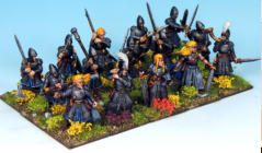 The unit before I added the final rank. The Elf command characters bring a commanding presence, adding a nice touch of distinction that finishes off the unit.