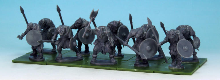 The Goblin units are pretty much straight from the box though with head and spears sometimes selected from the Goblin Rider box just to add variety.
