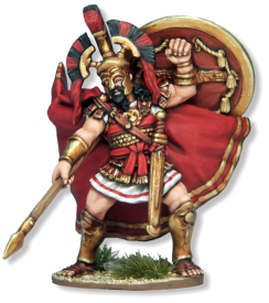Figure stands 57mm high, base to top of crest. Designed to be used with 28mm sized figures. Made of metal, supplied unpainted. Requires assembly using glue, some modelling experience required. Not suitable for children under 14 years old.